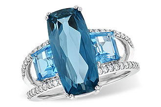 A253-69128: LDS RG 6.40 TW BLUE TOPAZ 6.67 TGW