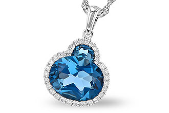 A336-42800: NECK 2.86 LONDON BLUE TOPAZ 3.00 TGW (10X8 OVAL)