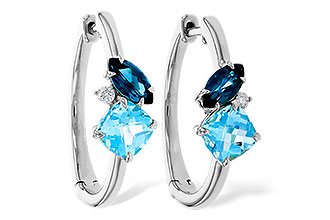 A338-21819: EARRINGS 1.82 TW BLUE TOPAZ 1.86 TGW