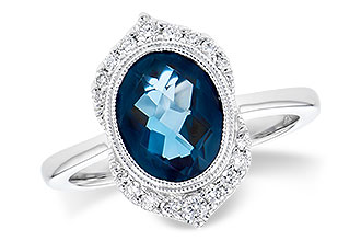 B336-43691: LDS RG 1.86 LONDON BLUE TOPAZ 2.00 TGW