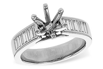 B338-18237: LDS SEMI DIA RG .50 TW BAGUETTES