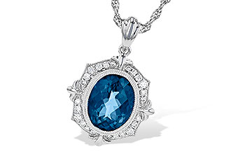 C253-70918: NECK 3.00 LONDON BLUE TOPAZ 3.16 TGW