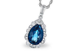 C336-42800: NECK 2.25 LONDON BLUE TOPAZ 2.40 TGW (10x7 PS)
