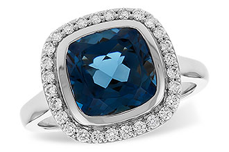 C337-33664: LDS RG 3.85 LONDON BLUE TOPAZ 4.15 TGW (9MM LBT)