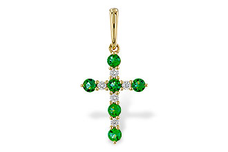 C338-20046: PENDANT .27 TW EMERALD .35 TGW