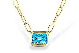 C338-23709: NECKLACE 1.20 SWISS BLUE TOPAZ (18")