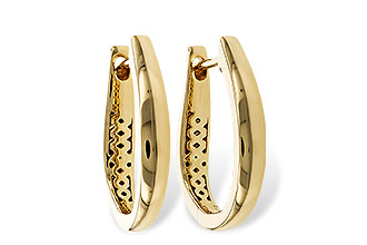 D338-23709: GOLD EARRINGS (17MM)