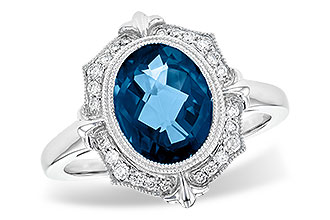 E253-70918: LDS RG 3.00 LONDON BLUE TOPAZ 3.16 TGW