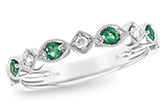 F248-25536: LDS WED RG .15 EMERALD .21 TGW