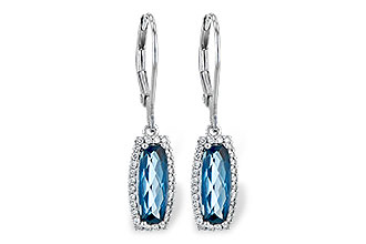 F253-69118: EARR 2.10 LONDON BLUE TOPAZ 2.28 TGW