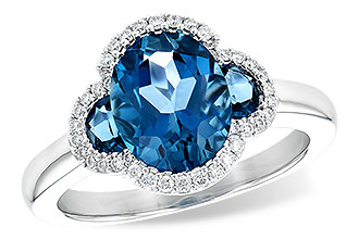 F253-69145: LDS RG 3.04 TW LONDON BLUE TOPAZ 3.20 TGW