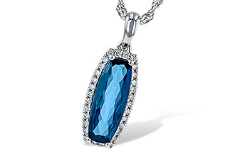 F253-70909: NECK 1.58 LONDON BLUE TOPAZ 1.70 TGW