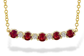 F253-71818: NECK .58 TW RUBY .70 TGW
