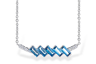 F336-43700: NECK .75 LONDON BLUE TOPAZ .80 TGW