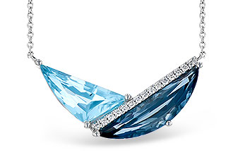 G336-39145: NECK 4.66 BLUE TOPAZ 4.75 TGW (18")