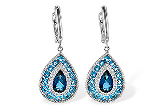 H253-67336: EARR 3.15 TW BLUE TOPAZ 3.32 TGW