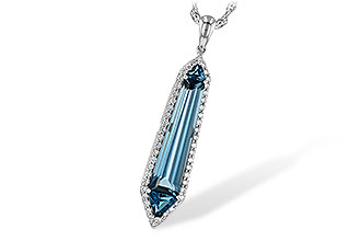 K253-63691: NECK 3.47 LONDON BLUE TOPAZ 3.70 TGW