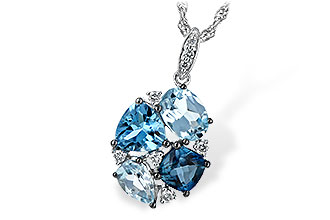 L252-73636: NECK 2.60 BLUE TOPAZ 2.70 TGW