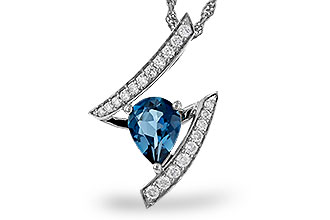 L338-19118: NECK 1.04 LONDON BLUE TOPAZ 1.23 TGW (8x6MM)