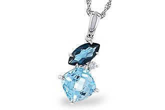 L338-21818: NECKLACE 2.37 TW BLUE TOPAZ 2.40 TGW