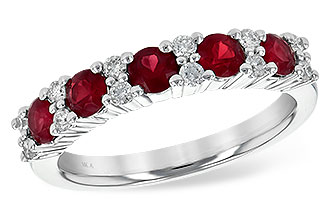 M253-64627: LDS WED RG .88 RUBY 1.12 TGW
